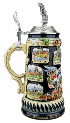 100 Years Free State Of Bavaria | Freistaat Bayern Beer Stein -Beer Steins Shop 100 Years Free State of Bavaria Freistaat Bayern Beer Stein K309BLT LS SM 62825.1553546790