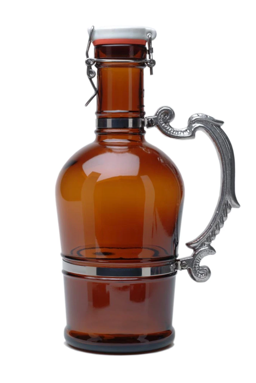 German Beer Growler 2 Liter Flip Top Style With Romantic Handle 1 German Beer Growler 2 Liter Flip Top Style With Romantic Handle