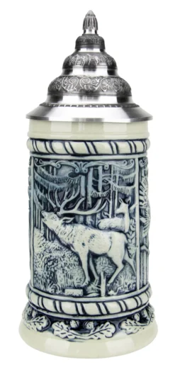 Alpine Wildlife Antique Style Beer Stein