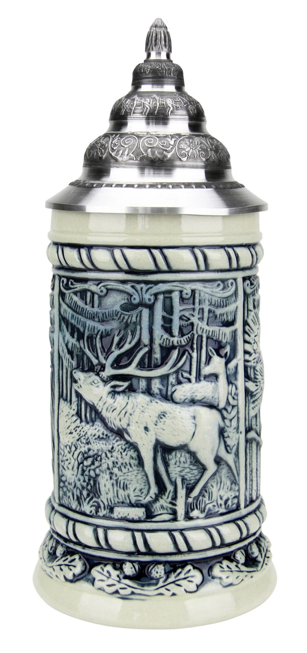 Alpine Wildlife Antique Style Beer Stein 1 Alpine Wildlife Antique Style Beer Stein