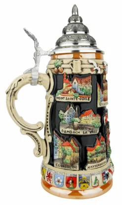 Alsace Souvenir Beer Stein 7 Alsace Souvenir Beer Stein -Beer Steins Shop Alsace Souvenir Beer Stein K309AL LS SM 02074.1649887610