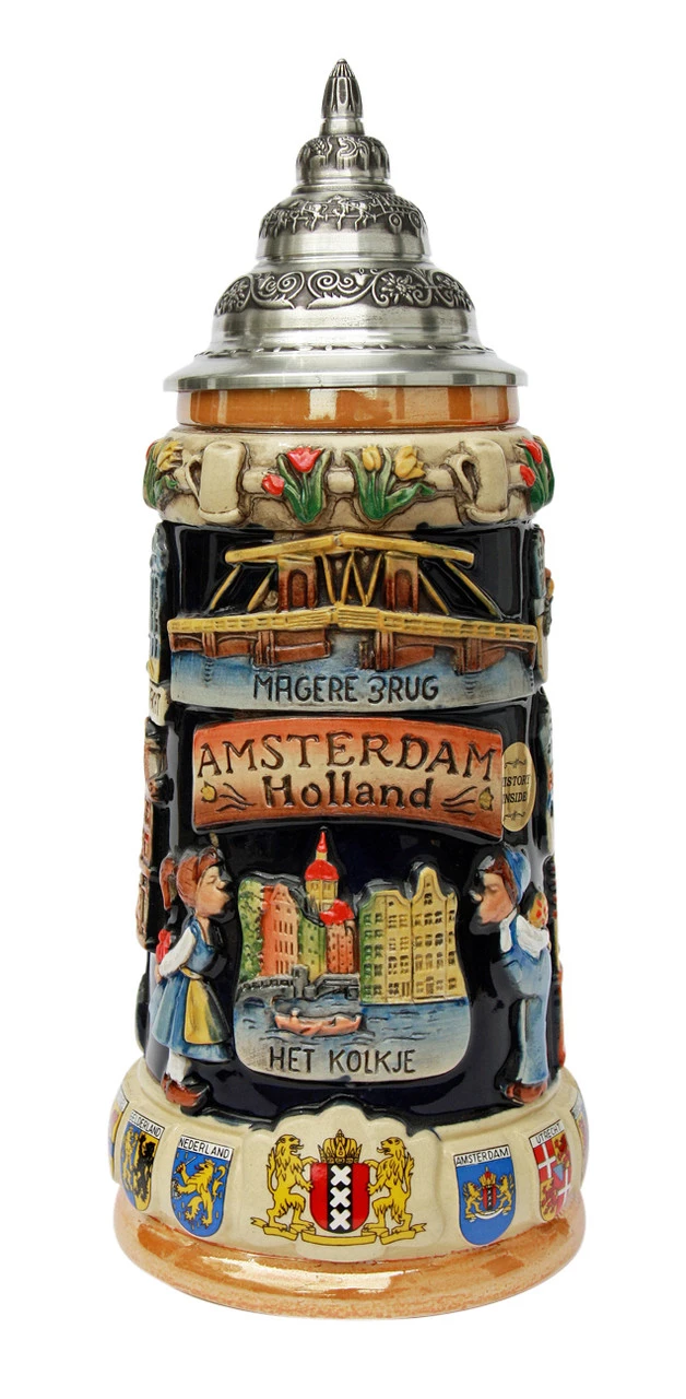 Amsterdam Holland Panorama Beer Stein 1 Amsterdam Holland Panorama Beer Stein