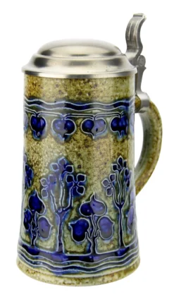 Art Nouveau Stylized Linden Tree Salt Glaze Beer Stein -Beer Steins Shop Art Nouveau Stylized Linden Tree Salt Glaze Beer Stein GM0066 90 RA SM 37123.1586980619