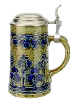 Art Nouveau Stylized Linden Tree Salt Glaze Beer Stein -Beer Steins Shop Art Nouveau Stylized Linden Tree Salt Glaze Beer Stein GM0066 90 RS SM 77826.1586980632