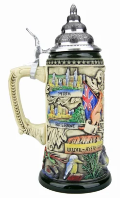 Australia Beer Stein Rustic -Beer Steins Shop Australia Beer Stein Rustic K313ARU LS SM 78908.1555527524