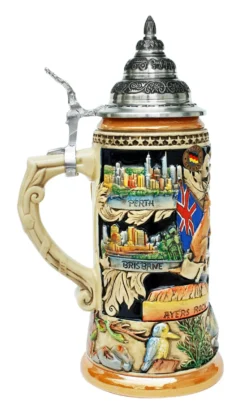 Australia Beer Stein -Beer Steins Shop Austrialia Beer Stein K313A LS SM 08607.1401226103