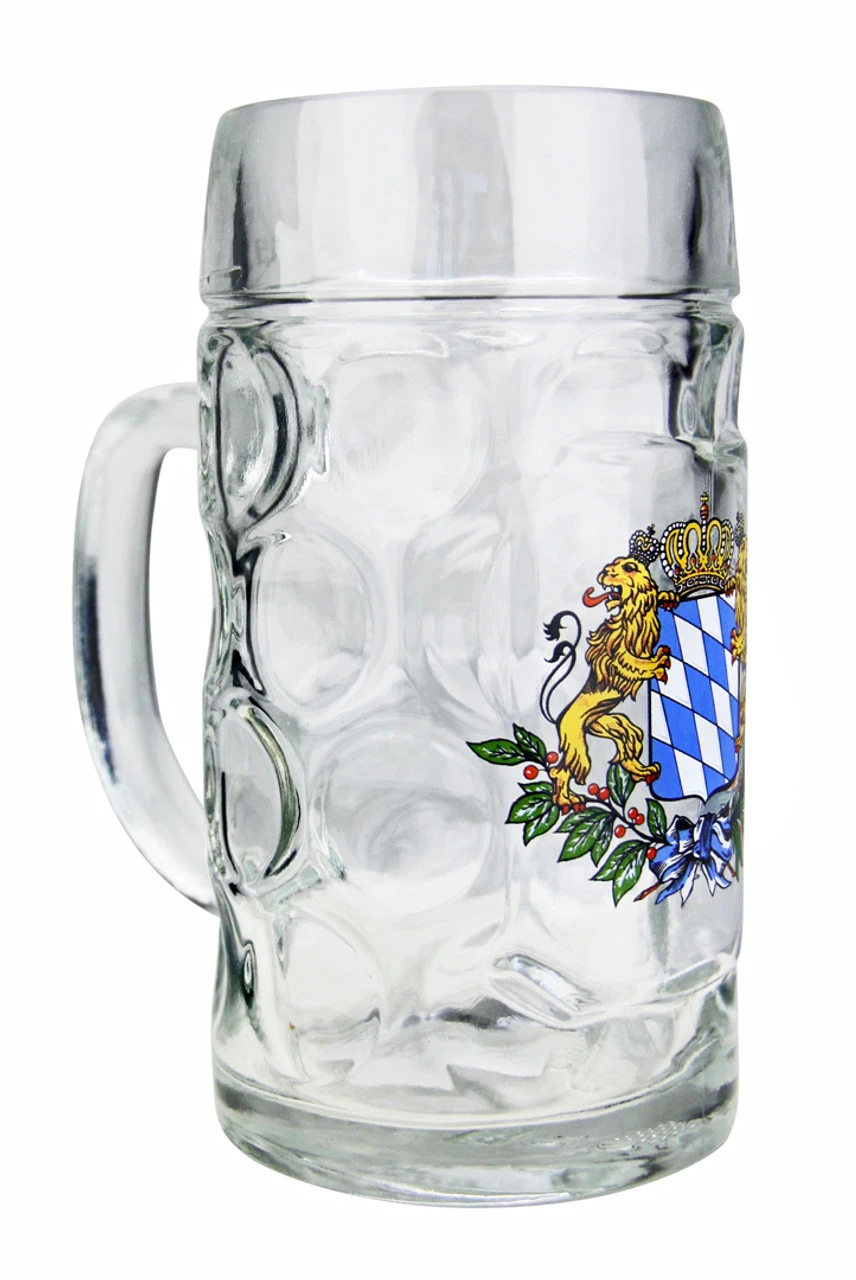 Bavaria Crest Dimpled Oktoberfest Glass Beer Mug 0.5 Liter 2 Bavaria Crest Dimpled Oktoberfest Glass Beer Mug 0.5 Liter - Image 2