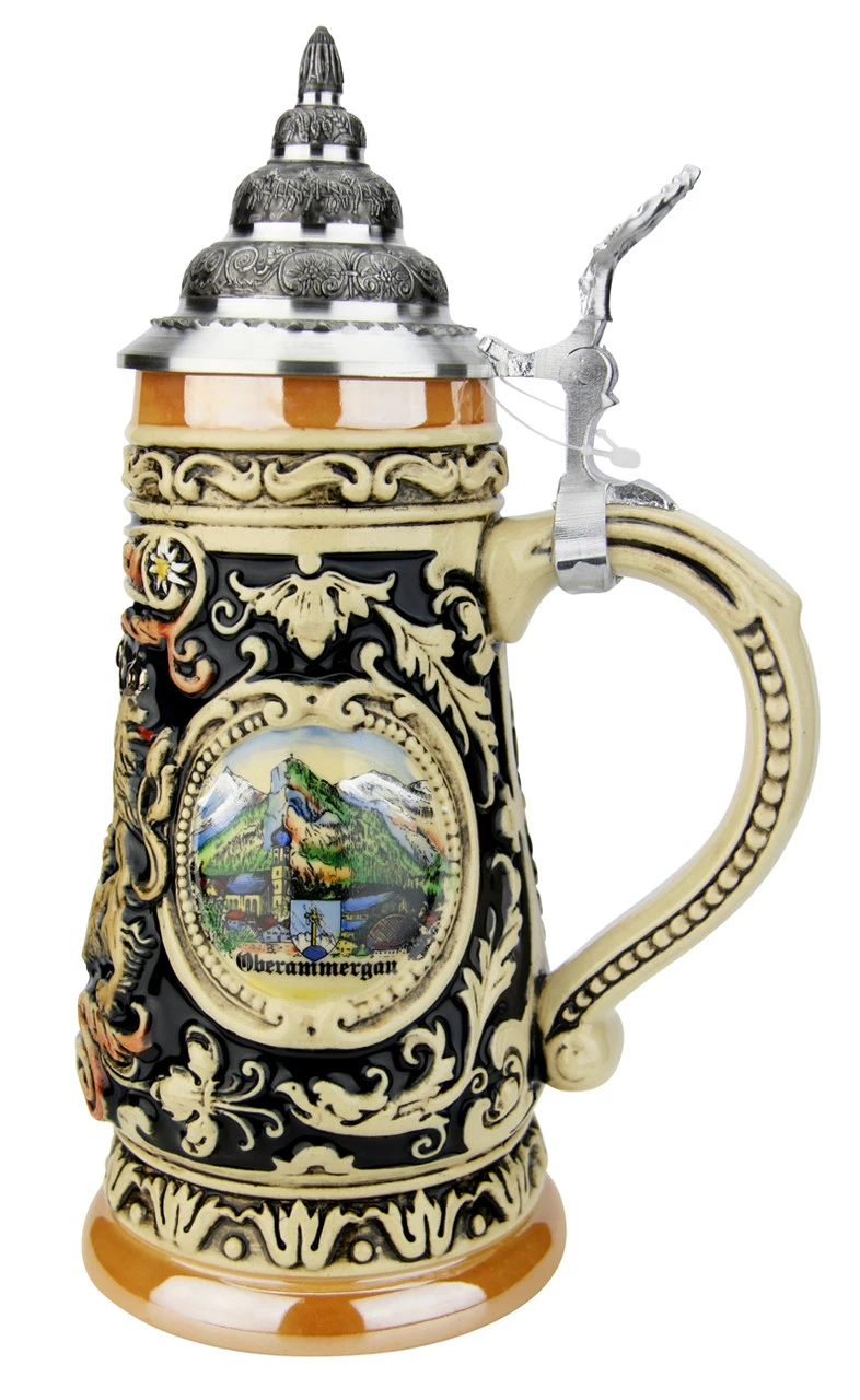 Bavaria Oberammergau German Beer Stein 2 Bavaria Oberammergau German Beer Stein - Image 2
