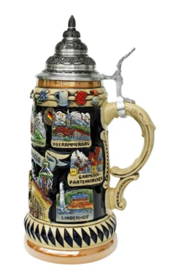 Bavarian Celebration Beer Stein -Beer Steins Shop Bavarian Bayern Panorama Beer Stein K309B RS SM 80676.1500389708