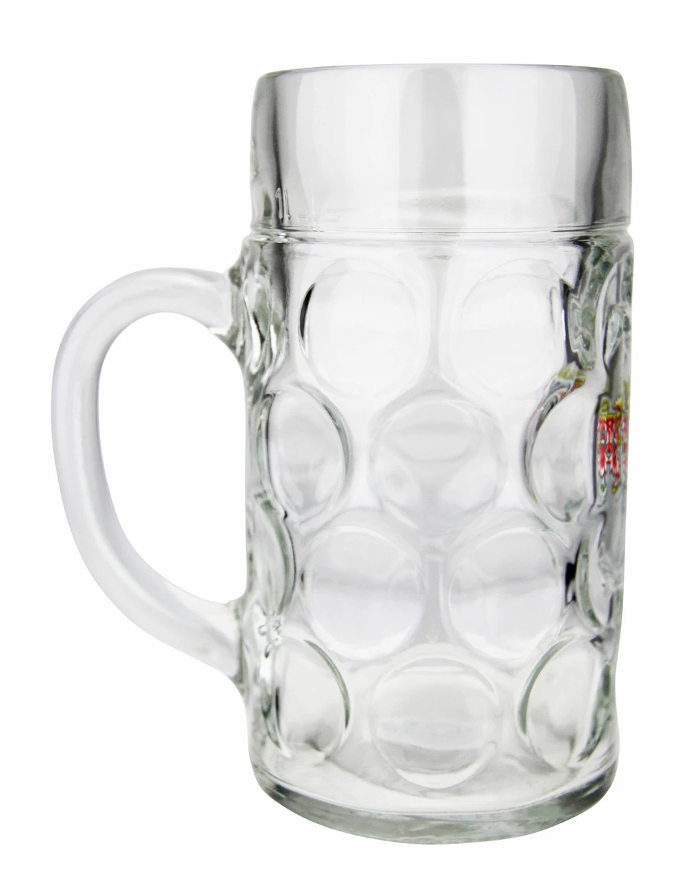 Berlin Dimpled Oktoberfest Glass Beer Mug 1 Liter 2 Berlin Dimpled Oktoberfest Glass Beer Mug 1 Liter - Image 2