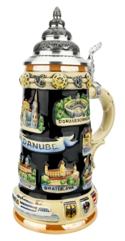 Danube River Commemorative Stein -Beer Steins Shop Danube River Commemorative Stein K309DO RA SM 72328.1618332278