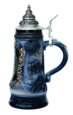 Deutschland Alpine Flowers Beer Stein 5 Deutschland Alpine Flowers Beer Stein -Beer Steins Shop Deutschland Alpine Flowers Beer Stein K709BL RS SM 10709.1401395494