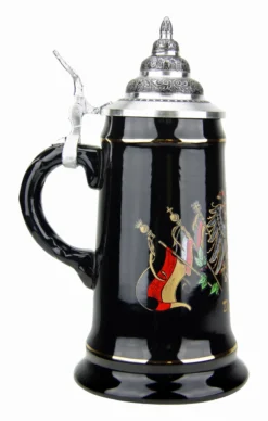 Deutschland Eagle Crest And Flags Black Glaze Beer Stein 9 Deutschland Eagle Crest And Flags Black Glaze Beer Stein -Beer Steins Shop Deutschland Eagle Crest and Flags Black Glaze Beer Stein K411SD LS SM 55106.1503869990