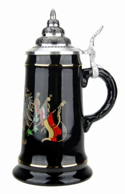 Deutschland Eagle Crest And Flags Black Glaze Beer Stein 8 Deutschland Eagle Crest And Flags Black Glaze Beer Stein -Beer Steins Shop Deutschland Eagle Crest and Flags Black Glaze Beer Stein K411SD RS SM 56132.1503869990