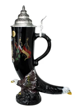 Deutschland Eagle Drinking Horn Beer Stein -Beer Steins Shop Deutschland Eagle Horn K1027 RS SM 94062.1395935838