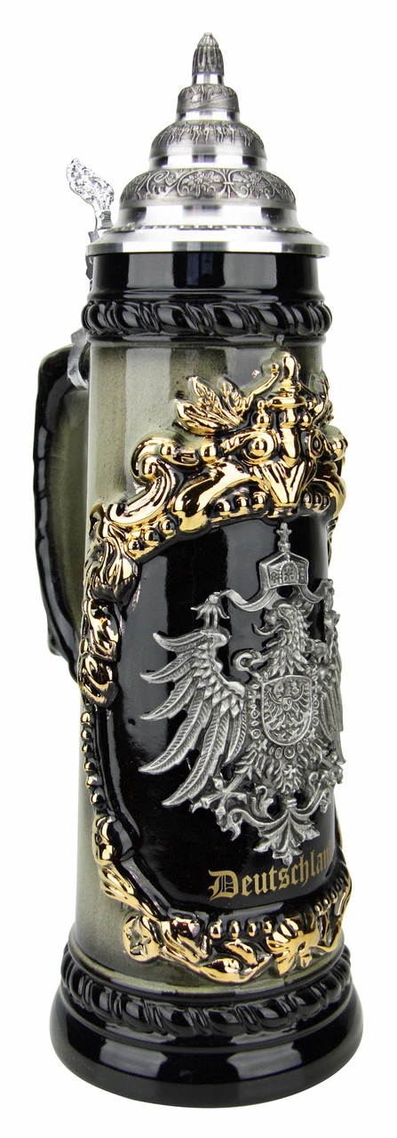 Deutschland German Eagle Beer Stein With Pewter Eagle | 1 Liter - Image 2