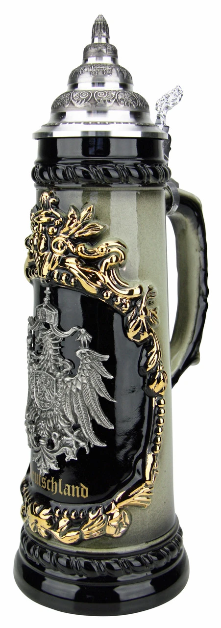 Deutschland German Eagle Beer Stein With Pewter Eagle | 1 Liter - Image 6