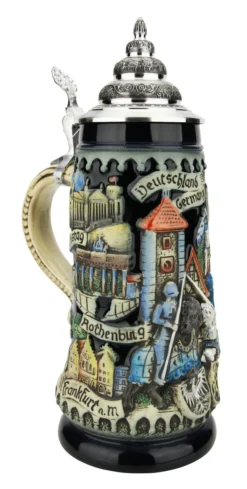 Deutschland Germany Jousting Knights Beer Stein 9 Deutschland Germany Jousting Knights Beer Stein -Beer Steins Shop Deutschland Germany Jousting Knights Beer Stein Full Color K1111BL LA SM 99950.1618259157