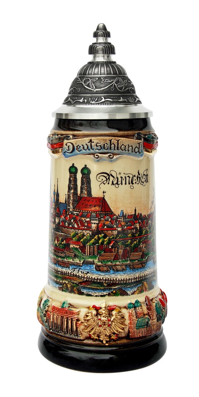 Deutschland Munich Panorama Beer Stein 1 Deutschland Munich Panorama Beer Stein