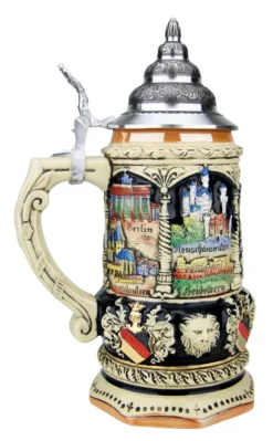 Deutschland Octagon Beer Stein | 0.75 Liter -Beer Steins Shop Deutschland Octagon Beer Stein 0.75 Liter K319 075 LS SM 57183.1541706938