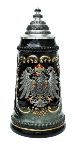 Deutschland Pewter Eagle Beer Stein