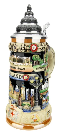 England Panorama Beer Stein 9 England Panorama Beer Stein -Beer Steins Shop England Panorama Beer Stein K309EN RA SM 19544.1586805309