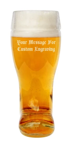 Glass Beer Boot 1 Liter -Beer Steins Shop Engraved Glass Beer Boot 1 Liter BK79PL 13754.1455123156