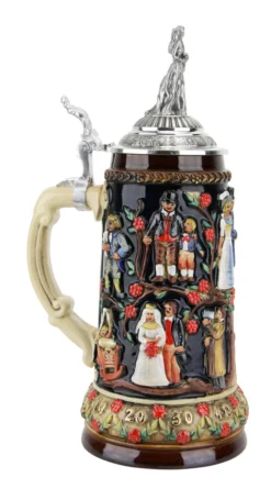 Stein Of Life Wedding Beer Stein | Wedding Couple Lid -Beer Steins Shop Family Tree Wedding Beer Stein Wedding Couple Lid K1026F LS SM 42792.1494356231