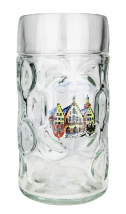 Frankfurt Dimpled Oktoberfest Glass Beer Mug 1 Liter