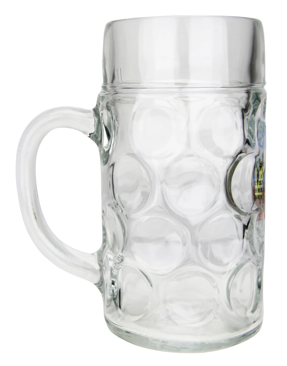 Frankfurt Dimpled Oktoberfest Glass Beer Mug 1 Liter 2 Frankfurt Dimpled Oktoberfest Glass Beer Mug 1 Liter - Image 2