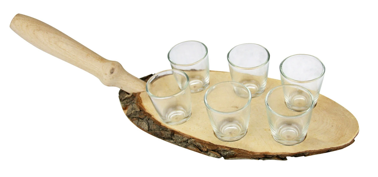 German Schnapps Wooden Platter 1 German Schnapps Wooden Platter