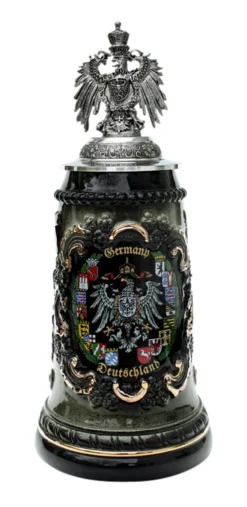Deutschland Beer Stein With Eagle Lid