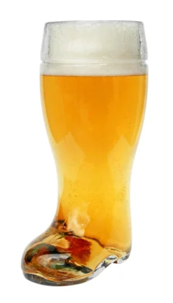 Glass Beer Boot 1 Liter -Beer Steins Shop Glass Beer Boot 1 Liter BK79PL Angle SM 50670.1424813930