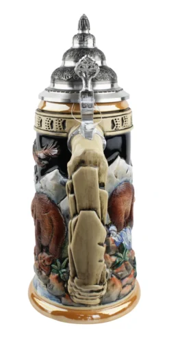 Glorious Grizzly Bear Beer Stein -Beer Steins Shop Glorious Grizzly Beer Stein K956 Back SM 53494.1460150485