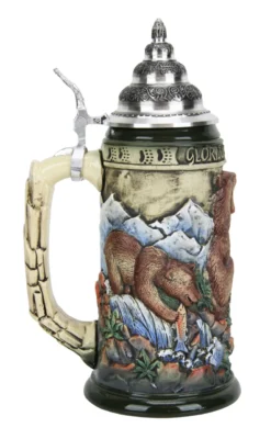 Glorious Grizzly Bear Beer Stein Rustic -Beer Steins Shop Glorious Grizzly Beer Stein Rustic K956RU LS SM 31558.1460150708
