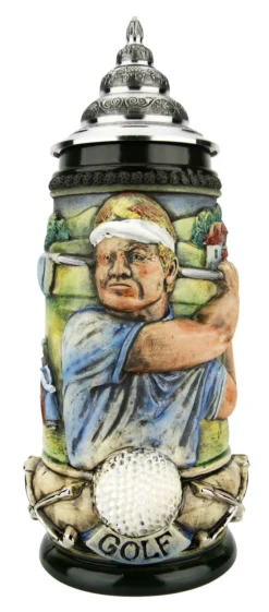 Golfer German Beer Stein