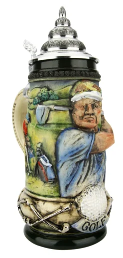 Golfer German Beer Stein -Beer Steins Shop Golfer German Beer Stein K393RZGO LA SM 37982.1653414050