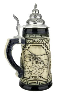 Greece Beer Stein Rustic Blue -Beer Steins Shop Greece Beer Stein Rustic Cobalt Blue K313GBLE LS SM 08278.1667685030
