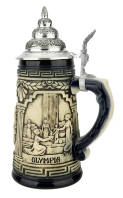 Greece Beer Stein Rustic Blue -Beer Steins Shop Greece Beer Stein Rustic Cobalt Blue K313GBLE RS SM 78290.1667685033