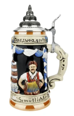 Gruss Von Oktoberfest Prosit Beer Stein -Beer Steins Shop Gruss von Oktoberfest Prosit Beer Stein K009BL RS SM 25006.1618339254