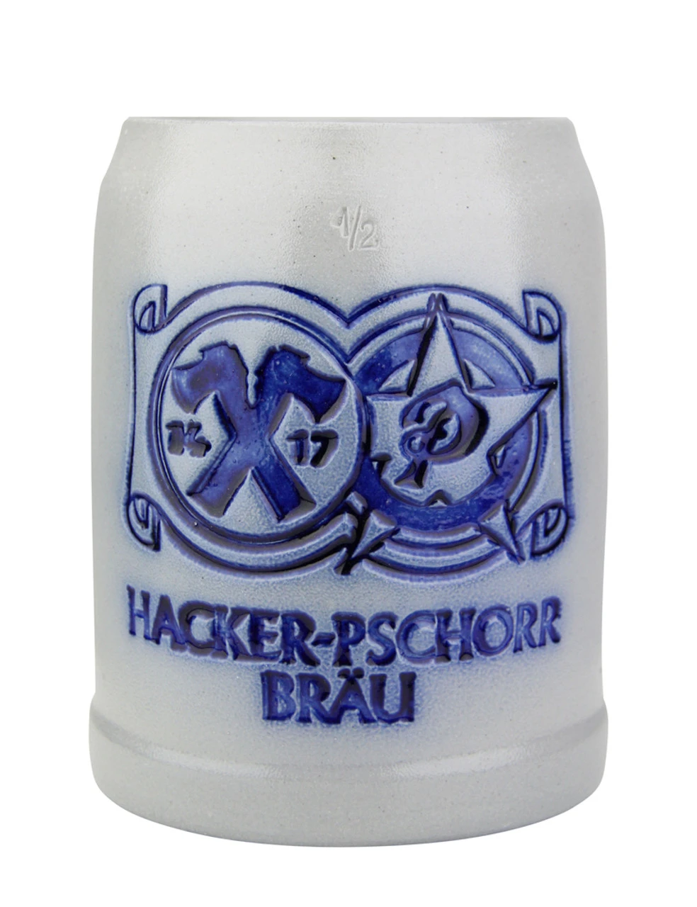 Hacker Pschorr Brewery 0.5 Liter Salt Glaze Stoneware Beer Mug 1 Hacker Pschorr Brewery 0.5 Liter Salt Glaze Stoneware Beer Mug