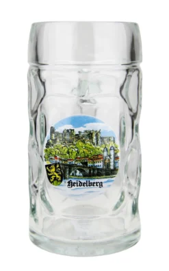Heidelberg Dimpled Oktoberfest Glass Beer Mug 0.5 Liter