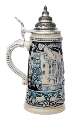 Hofbrauhaus Munich Brewery Beer Stein Cobalt -Beer Steins Shop Hofbraeuhaus Munich Brewery Beer Stein Cobalt K1019SGHB LS SM 64943.1395859827