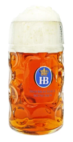 Glass Hofbrauhaus HB Beer Mug 1 Liter