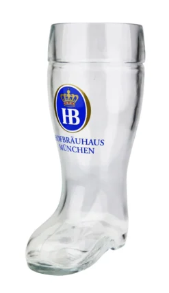 Hofbrauhaus HB Glass Beer Boot 0.5 Liter