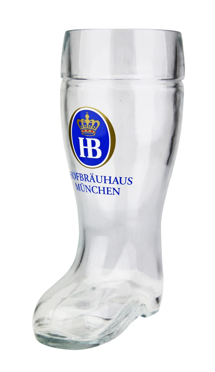 Hofbrauhaus HB Glass Beer Boot 0.5 Liter