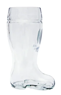 Hofbrauhaus HB Glass Beer Boot 1 Liter -Beer Steins Shop Hofbrauhaus HB Glass Beer Boot 1 Liter KHB1000173 Side SM 33080.1424454746