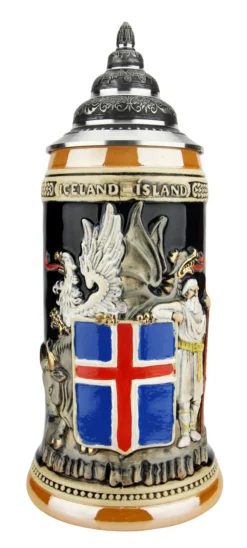 Iceland Coat Of Arms Beer Stein
