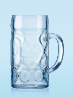 Dimpled Oktoberfest Glass Beer Mug 1 Liter 8 Dimpled Oktoberfest Glass Beer Mug 1 Liter -Beer Steins Shop Isar Tankard 71101.1300562705