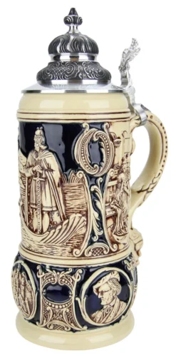 King Limitaet 2001 | Lohengrin Antique Style Beer Stein -Beer Steins Shop King Limitaet 2001 Lohengrin Antique Style Beer Stein K2031E RA SM 32183.1479252453